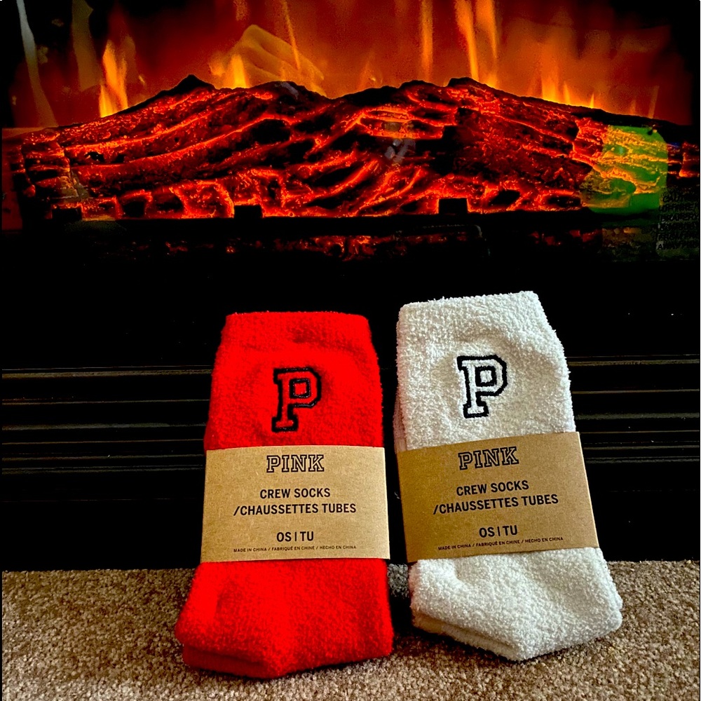 VS Pink crew socks